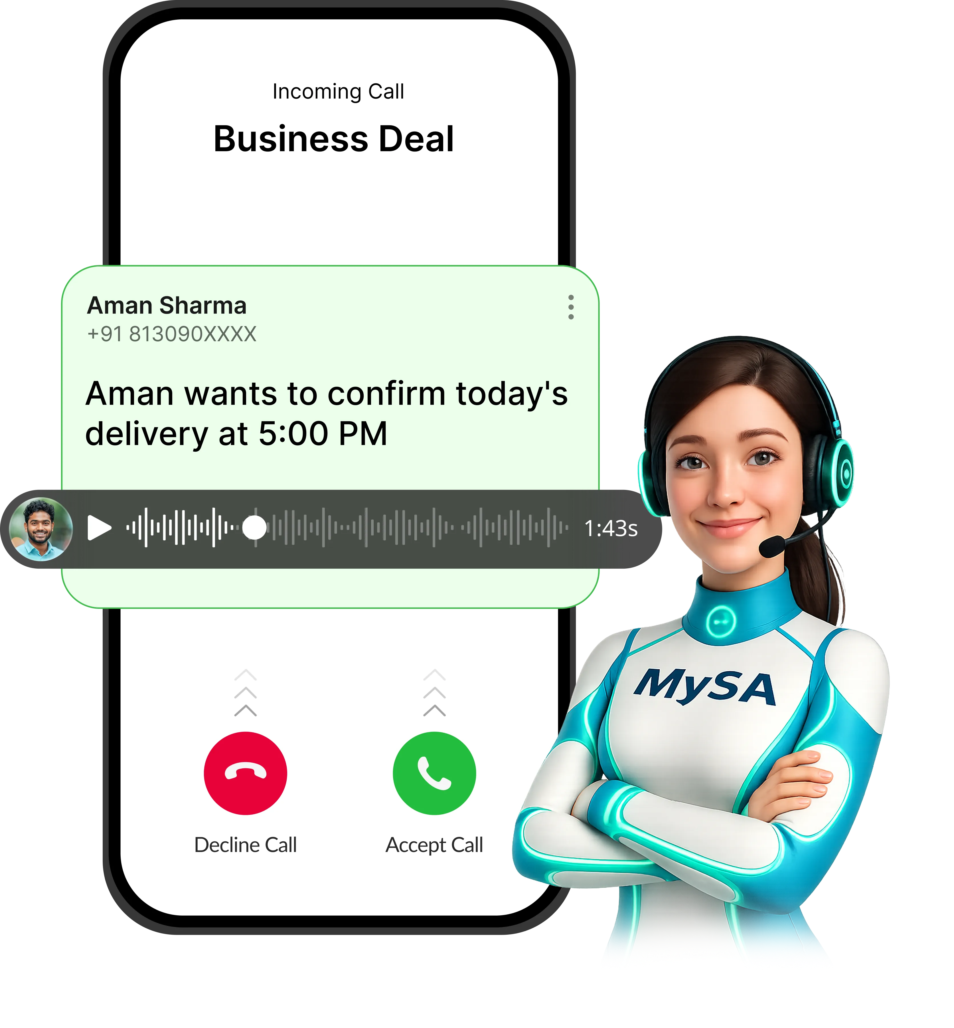 MySA Call Assist Interface